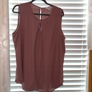 Bar III  Mauve Sleeveless Top Size XL